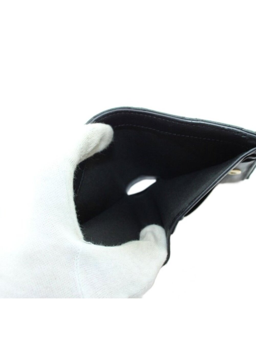 Versace Bifold Wallet Logo Leather Medusa Quilted Black - Picture 6 of 9